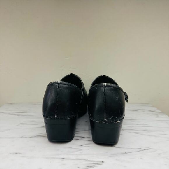 Dansko Solstice Black Leather Slip On Professional Clogs Women’s Size 9.5 - Picture 5 of 11